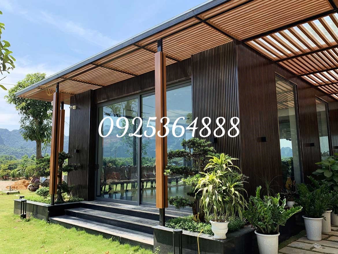 Địa chỉ thi công cung cấp trần gỗ nhựa ngoài trời tại Hải Phòng